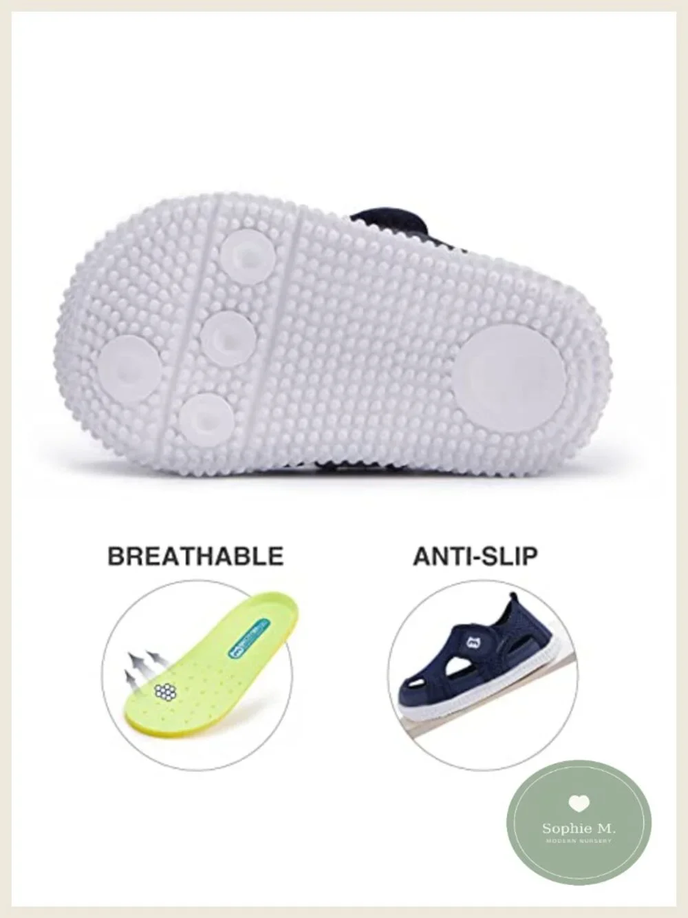 Baby Walking Shoes First Walkers Toddler Sneakers Breathable Non-Slip Hook Loop